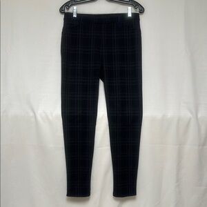 Sanctuary Black Plaid Dress Pants Elegant Tapered Fit